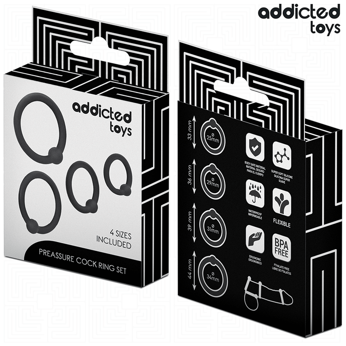 Addicted Toys - Set Anillos Silicona De Presión