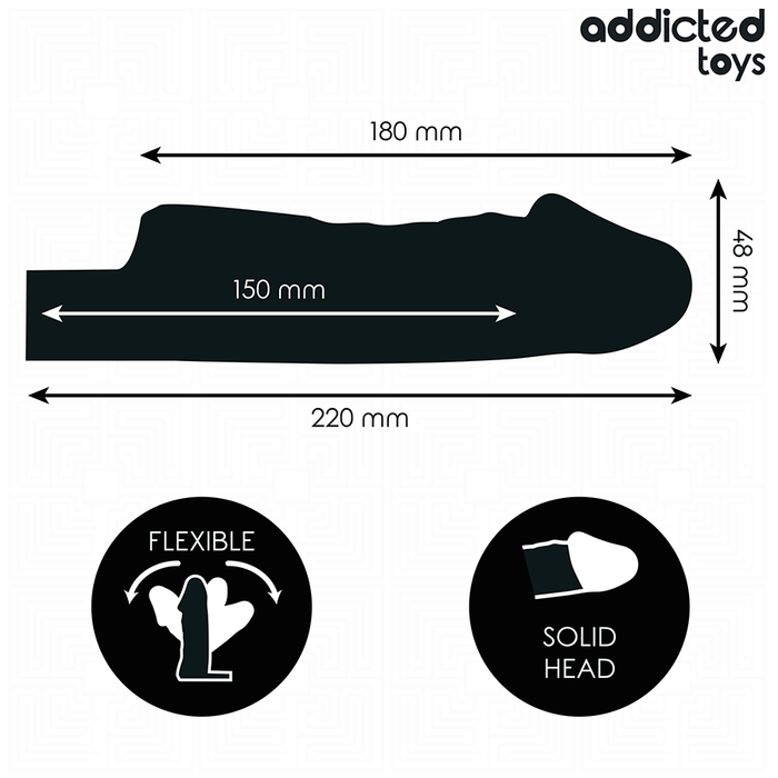 Addicted Toys - Extensor Para El Pene Transparente 27 Cm