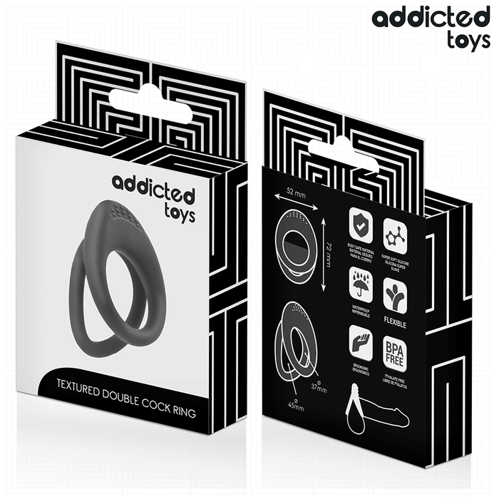 Addicted Toys - Anillo Texturizado Doble Para El Pene