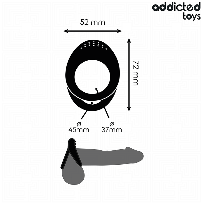 Addicted Toys - Anillo Texturizado Doble Para El Pene