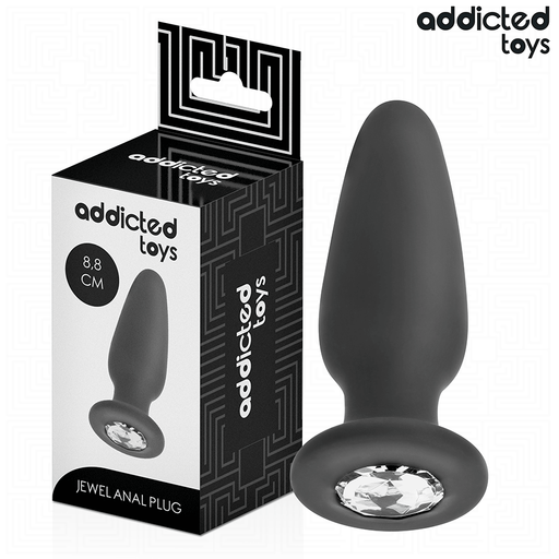 Addicted Toys - Plug Anal Con Joya Silicona Talla S 8,8 Cm