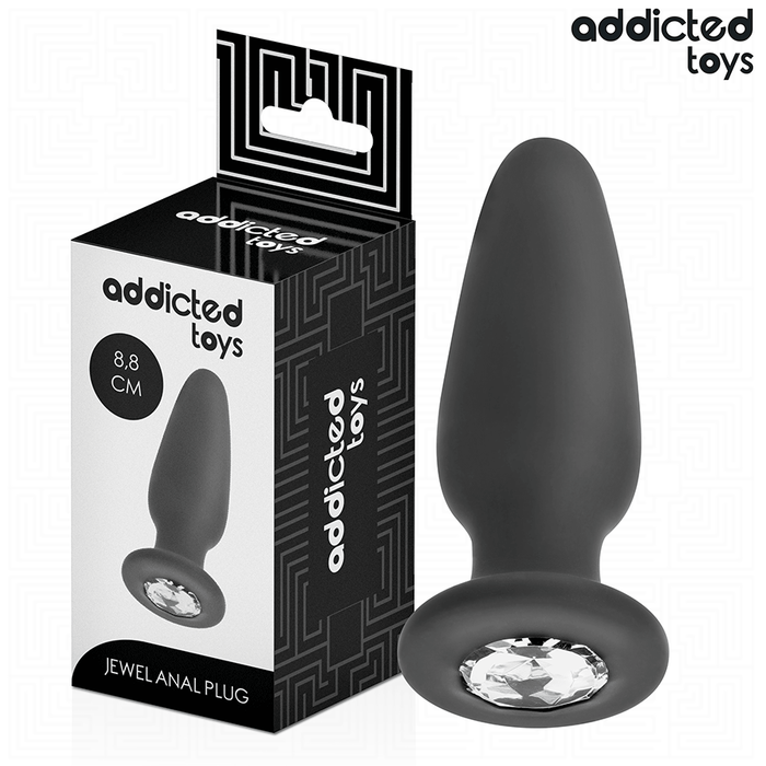Addicted Toys - Plug Anal Con Joya Silicona Talla S 8,8 Cm