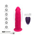Silexd - Pene Realístico Modelo 2 Rosa + Control Remoto Lrs 17 Cm