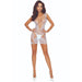 Passion - Bs111 Bodystocking Encaje Blanco