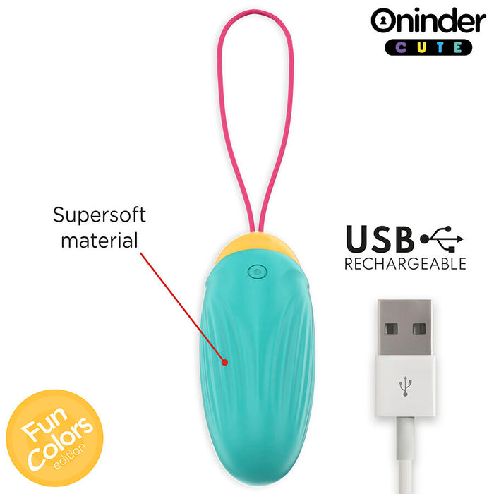Oninder Cute - Love Pleasure Huevo Vibro-Gemas Rotadoras Silicona - App Mundial Gratuita