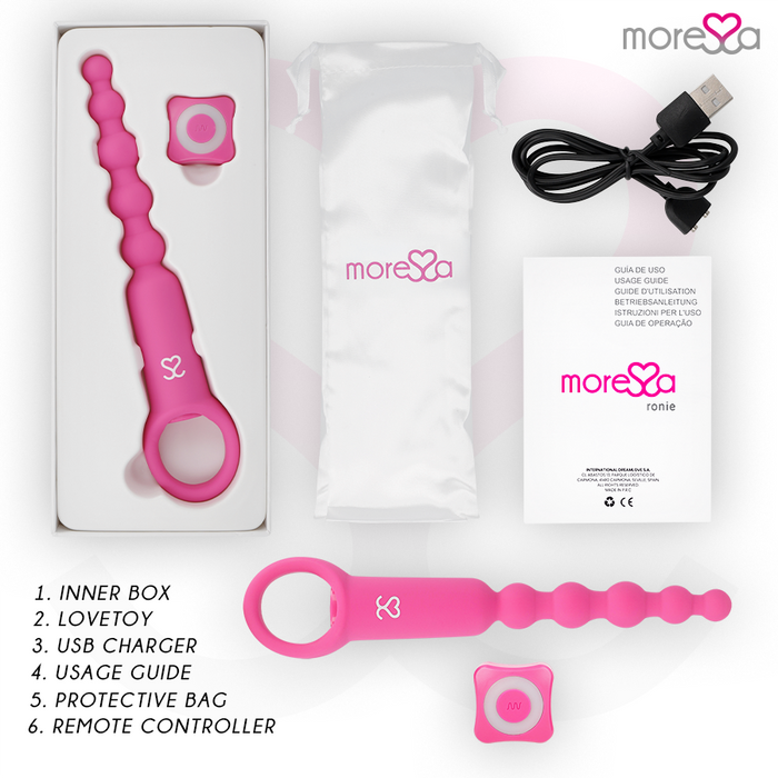 Moressa - Ronie Potente Rosario Anal Control Remoto Rosa