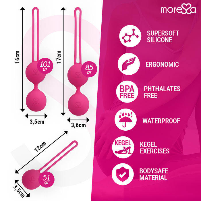 Moressa - Osian Set Premium Silicona Rosa (osian One - 51 G | Osian Two - 101 G | Osian Three 85 G)