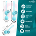 Moressa - Osian Set Osian One; 51 Gr / Osian Two; 101 Gr / Osian Three 85 Gr Premium Silicona Turquesa