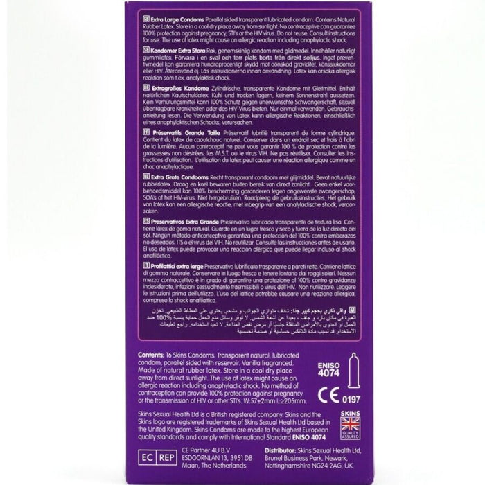 Skins - Tamaño Xl Preservativos Premium Pack 16
