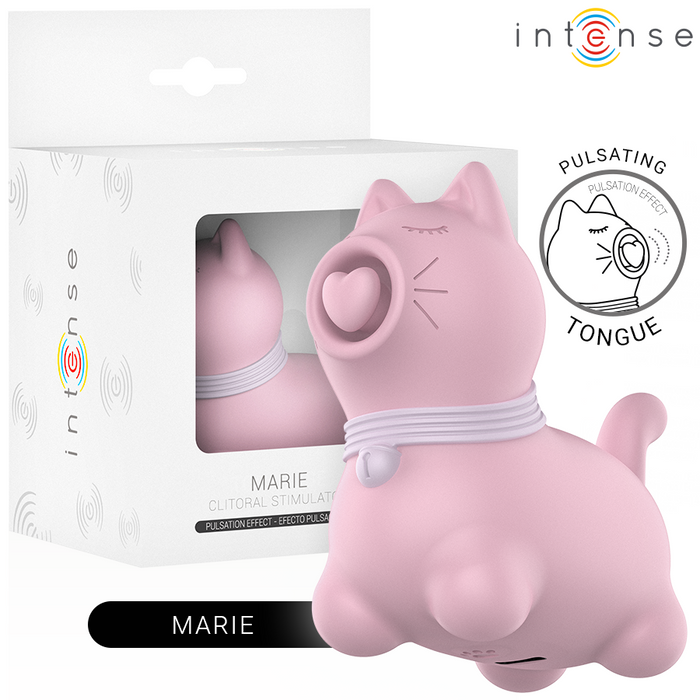 Intense - Marie Estimulador Con Lengua Efecto Pulsación Rosa