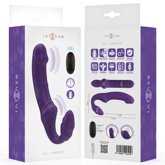 Intense - Jill Vibrador Doble 20 Cm Violeta Control Remoto