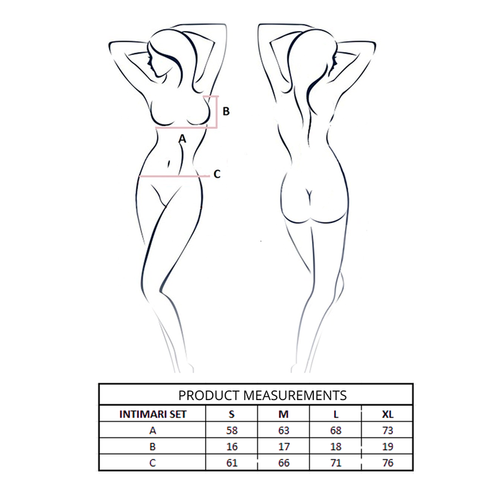 Passion - Intimari Set Sujetador + Bragas Negro L/xl