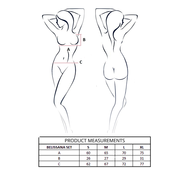 Passion - Belissana Set Sujetador + Tanga Blanco S/m