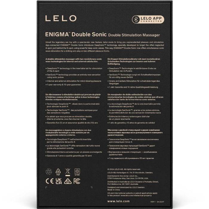 Lelo - Enigma Double Sonic Vibrador Punto G Morado