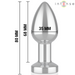 Intense - Plug Anal Talla S De Metal Vibrador Con Luces Led Multicolor Y Control Remoto