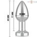 Intense - Plug Anal Talla M De Metal Vibrador Con Luces Led Multicolor Y Control Remoto