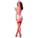 Chilirose - Cr 4868 Disfraz Enfermera Blanco/rojo Xl