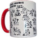 Diablo Picante - Taza Blanca Posturas Kamasutra & Asa Roja 370 Ml