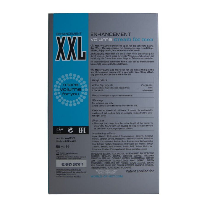 Hot - Crema Potenciadora Xxl Para Hombre 50 Ml