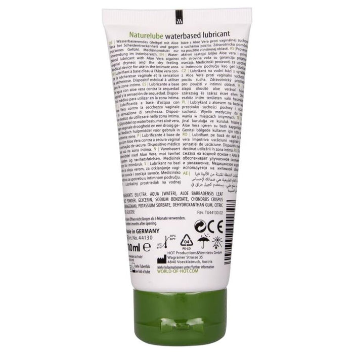 Hot - Nature Lube Lubricante Base Agua Aloe Vera 100 Ml