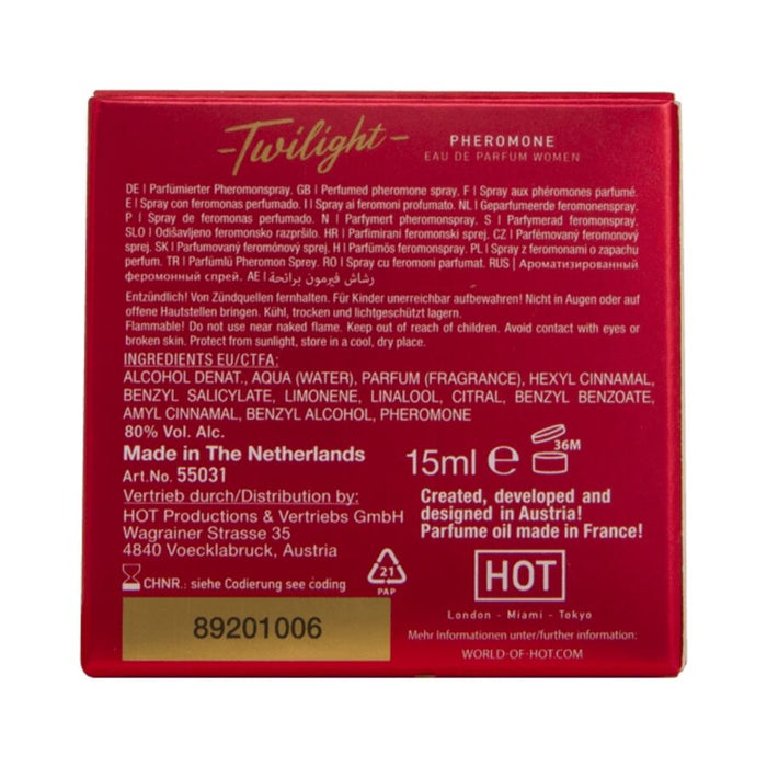 Hot - Twilight Perfume Con Feromonas Mujer 15 Ml
