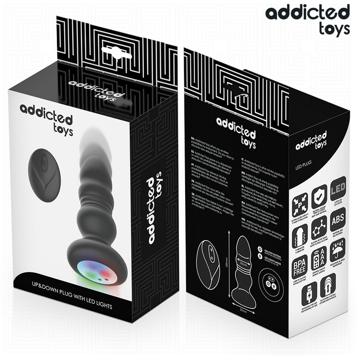 Addicted Toys - Plug Anal Vibrador Thrusting Y Luz Led Control Remoto