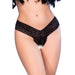 Chilirose - Cr 4885 Tanga Con Entrepierna Abierta Negro M