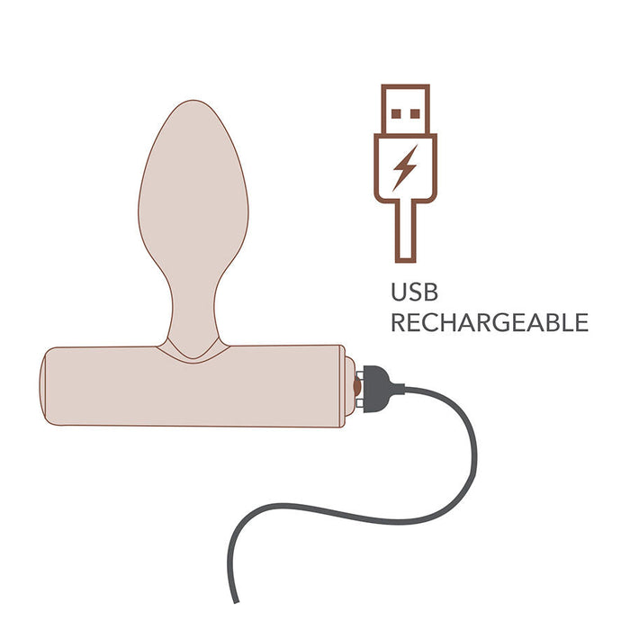 Rocks-Off - Nova Solaris Plug Anal Fino Recargable 16 Funciones Violeta