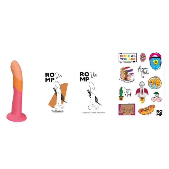 Romp - Dizi Dildo Silicona Con Ventosa Tricolor 18 Cm