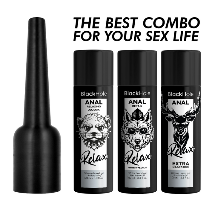 Black Hole - Aplicador De Lubricante Anal Talla L 100 Ml