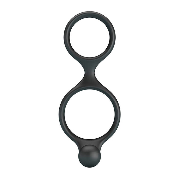 Crazy Bull - Florian Anillo Doble Para Pene Y Testículos Silicona Negro