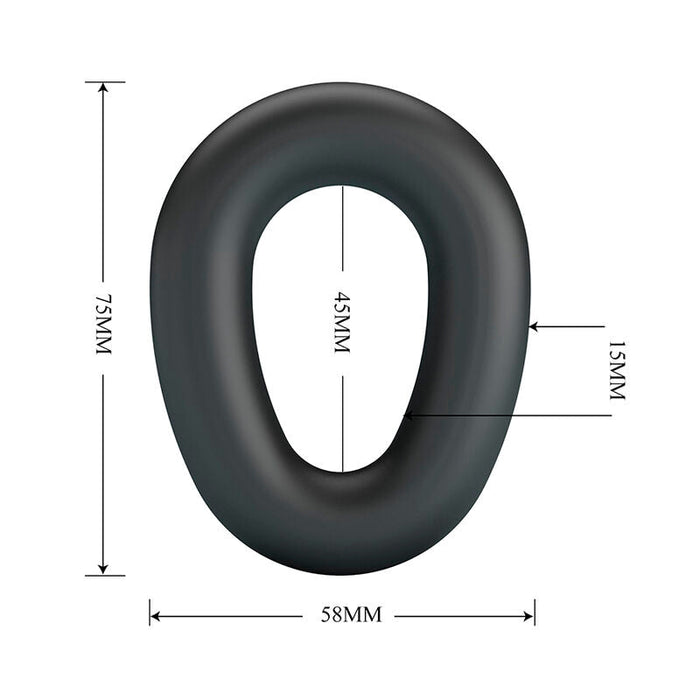 Crazy Bull - Vesper Anillo Para Pene Super Soft Silicona Negro