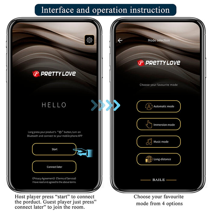 Pretty Love - Butterfly Masajeador Tanga App Control Rosa