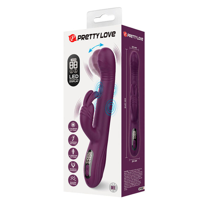 Pretty Love - Dee Vibrador Rabbit Multifunción Oscilante Y Percutor Morado
