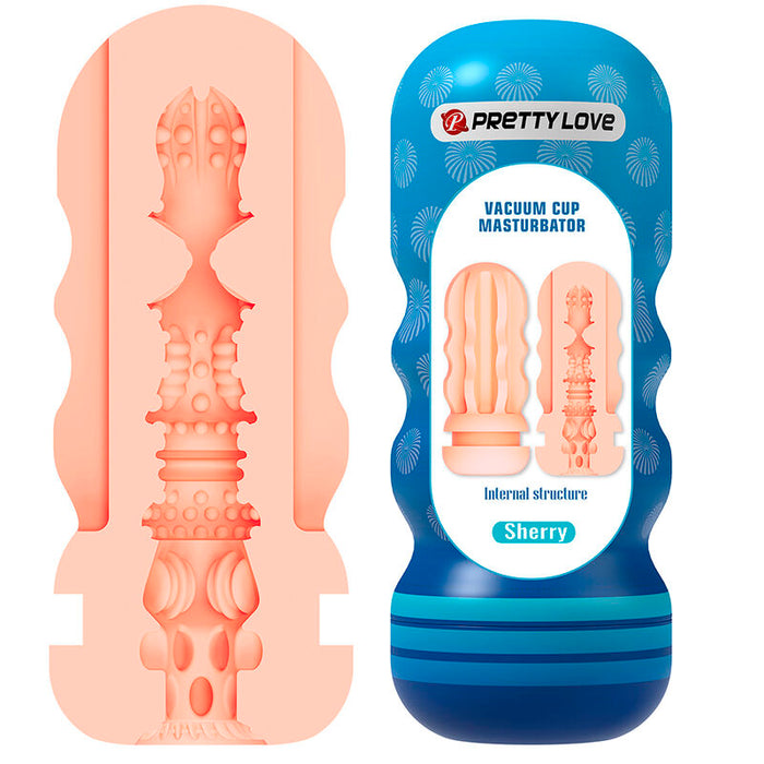 Pretty Love - Sherry Masturbador Vagina Con Ventosa Y Texturas Internas