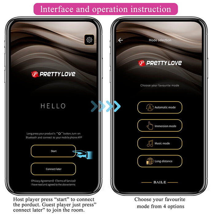 Pretty Love - Klay Vibrador Huevo Con Empuje App Control Morado