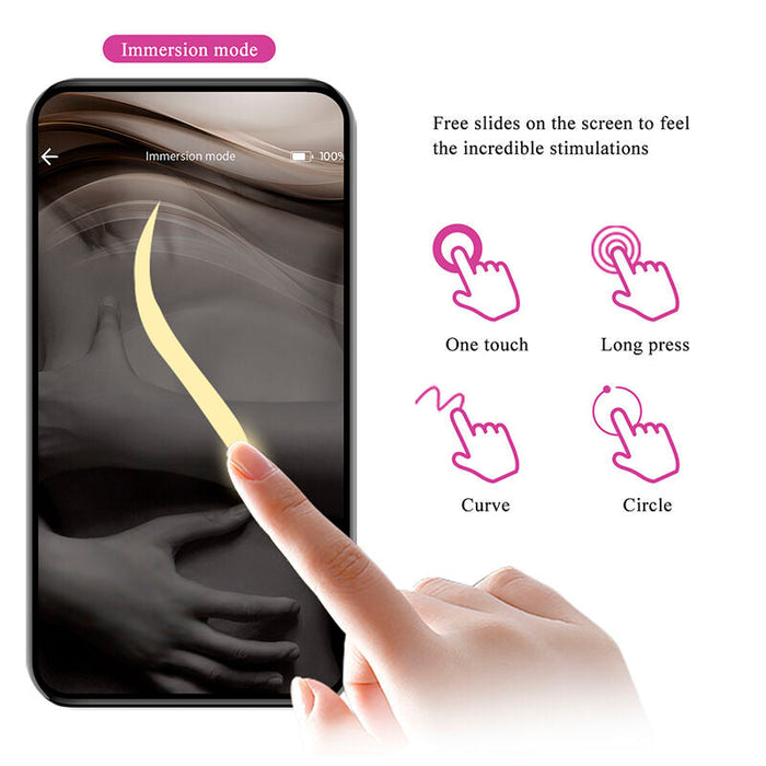 Pretty Love - Klay Vibrador Huevo Con Empuje App Control Morado