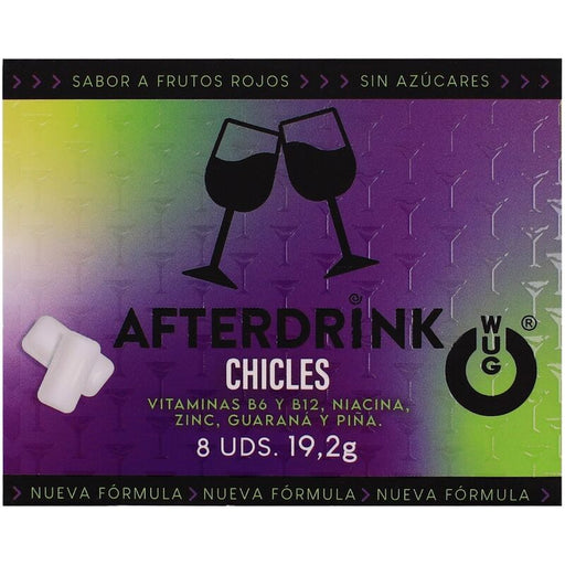 Wug After Drink – El Chicle Funcional Que Te Ayuda A Recuperar Energía Tras La Noche Blister 8 Uds