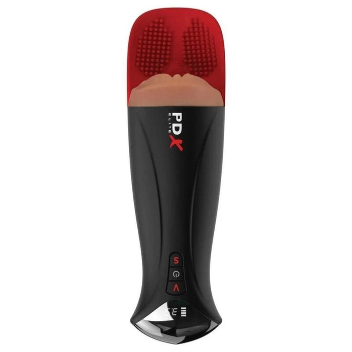 Pdx Elite - Masturbador Automático Fap-O-Matic Pro Xl Vibrador Marrón 34.9 Cm