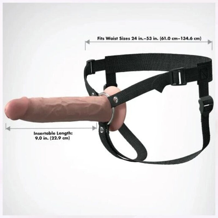 Fantasy X-tensions - Arnés Con Dildo Hueco Realístico Elite 24.1 Cm