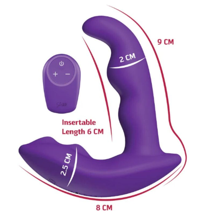 She.E.O - Estimulador Anal Vibrador Rotativo Con Control Remoto Morado