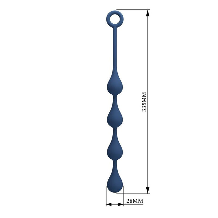 Mr Play - Bolas Anales Silicona Azul Talla M 33 Cm