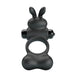 Pretty Love - Anillo Vibrador Para Pene Con Estimulador De Conejito 10 Funciones Negro