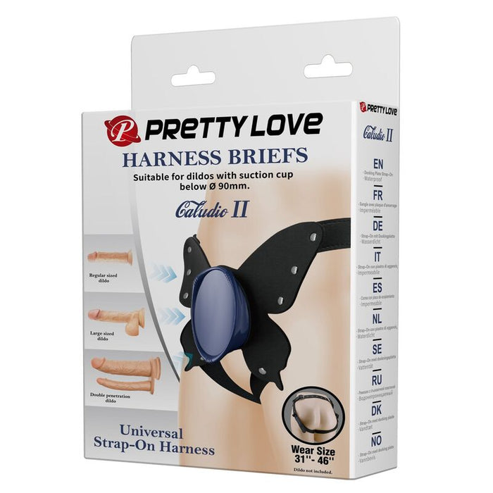 Pretty Love - Arnés Universal Tipo Braga Para Strap-on Negro Y Azul