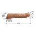Pretty Love - Funda Extensora Para Pene Ajustable 26 Cm Ø 4 Cm Color Marrón