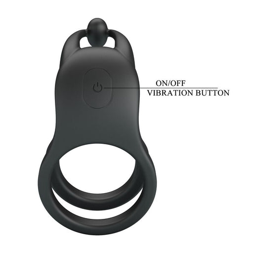Pretty Love - Goodwin Anillo Vibrador Doble Para Pene Recargable Negro