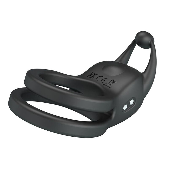 Pretty Love - Goodwin Anillo Vibrador Doble Para Pene Recargable Negro