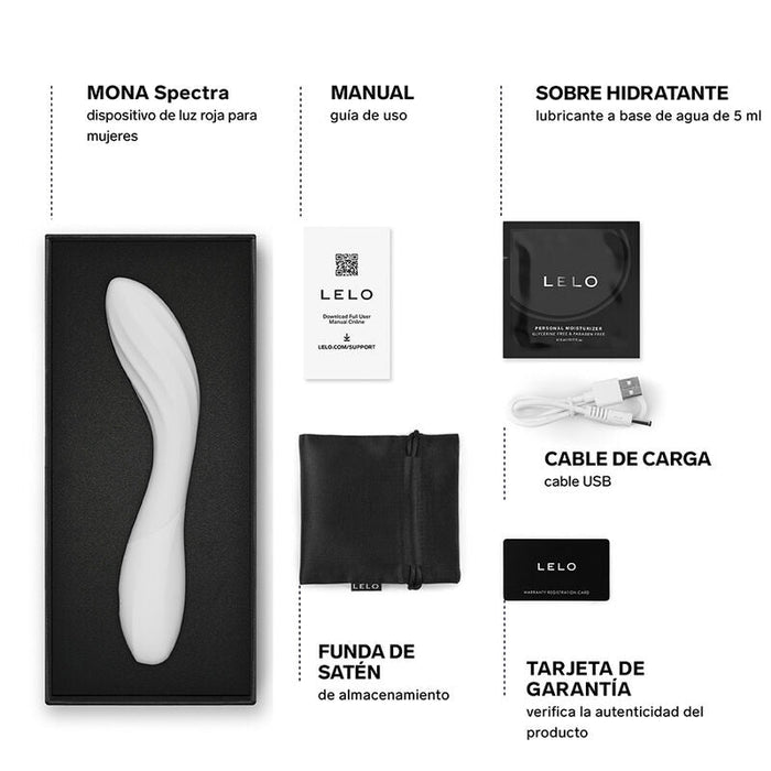 Lelo - Mona Spectra Masajeador Íntimo Con Luz Roja Recargable App Control