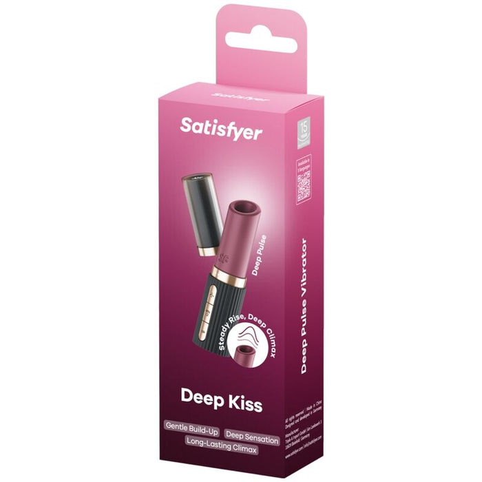 Satisfyer - Deep Kiss Estimulador Clítoris Por Ondas Granate / Negro
