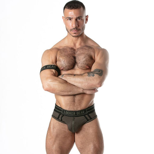 Locker Gear - Sport Mesh Jock Brief Caqui Xl